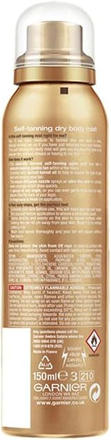 Garnier Ambre Solaire Dark Fake Tan Body Mist, Natural Bronzer, Streak Free, view 8