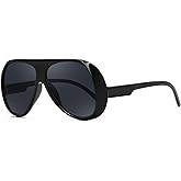 FEISEDY Retro Oversized Aviator Sunglasses Womens Men Trendy Vintage 70s Style Big Square Shield B0344