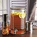 Circleware Canned Mason Jar Glass Beverage Dispenser with Metal Stand Glassware for Water, Iced Tea Kombucha, Punch and all Cold Drinks, 2 Gallon