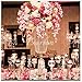 LANLONG 2Pcs Acrylic Crystal Centerpiece Wedding Backdrop Flower vase Candleholder Table Stand Party Decoration Road Lead Frame Wedding decorationDecor Decorations Room Decoration (Gold, 23.75
