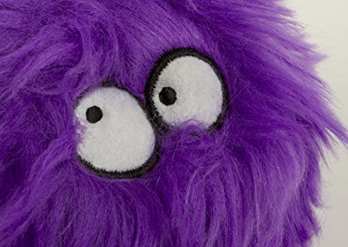 goDog Furballz Tough Plush Dog Toy with Chew Guard Technology, Purple, Small