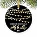 DIGIBUDDHA Mr & Mrs First Christmas Gift Ornament Porcelain Keepsake Gift Idea for Husband Wife 1st Holiday Married Couple Wedding Newlyweds 3