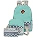 Veenajo Casual Lightweight Cute Dot Canvas Laptop Bag Shoulder Bag School Backpack (Green)