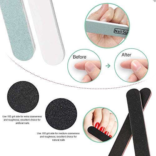 Gel Nail Remover Tool Kit, 20 pcs Fingernail & Toenail Clips, 50 pcs