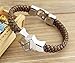 Generic Assassin's Creed Pu Leather & Alloy Wristband Brown Bracelet