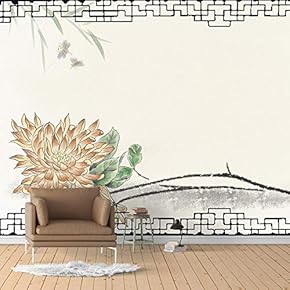 Wall Murals for Bedroom Beautiful Chinese Traditional Cultural Removable Wallpaper Peel and Stick Wall Stickers - 66x96 inches