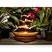 SereneLife 3-Tier Water Fountain Decoration - Cool Indoor Outdoor Portable Electric Tabletop Decorative Zen Meditation Waterfall Decor Kit Includes Submersible Pump & Power Adapter - SLTWF10