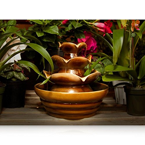 SereneLife 3-Tier Water Fountain Decoration - Cool Indoor Outdoor Portable Electric Tabletop Decorative Zen Meditation Waterfall Decor Kit Includes Submersible Pump & Power Adapter - SLTWF10