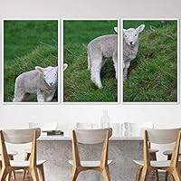 3 Piece Framed Canvas Wall Art Fun Animals Canvas Prints Home Artwork Decoration for Living Room,Bedroom - 16