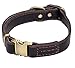 Sindello Genuine Leather Pet Dog Collar Durable and Comfortable Adjustable S M L Black Brown (M, Brown)