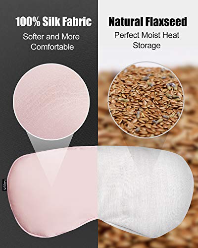 Unimi Moist Heated Ma/sk, Silk Sleep Ma/sk with Lavender & Flaxseed, Microwaveable Weighted Sleep Ma/sk for Dry Eyes… - Image 7