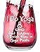 Make Em Laugh Funny Stemless Wine Glass - I Do Yoga - Perfect Friend Gifts for Women, Funny Wine Glass, Fun Wine Gifts for Women and Men, Gift for Friend, Office Gifts for Coworkers Women