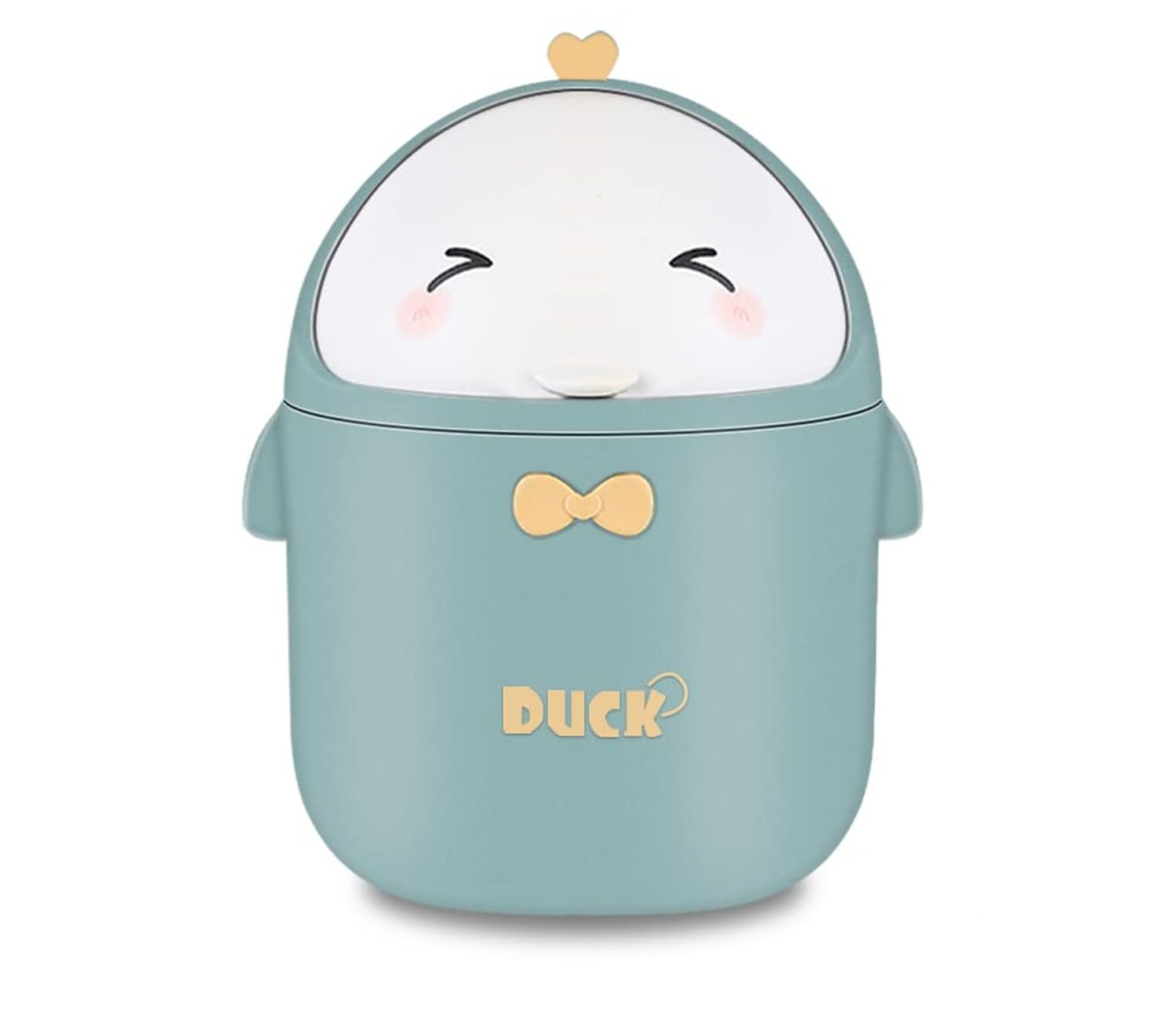 TOGHPUW Desk Bin, Mini Trash, Cute Small Waste Bin, Deskbin with Lid, Suitable For Office, Bedroom, Children'S Room (green)