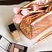 Rose Gold Holographic Makeup Bag - Metallic Cosmetic Make up Case - Cool Travel Bags