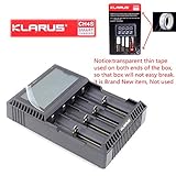 KLARUS CH4S Charger LCD Charger KLARUS first four cell multi-battery charger with individual charge and voltage, charging capacity display function for 26650 22650 18650 18490 17670 17500 16340 14500 10440 16340 etc