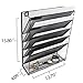 COLIBYOU Wall Hanging File Holder Organizer- Mounted Metal Mesh Organizer, 5 Compartment Rack Hanging File and Document Organizer for Office, Home, Classroom