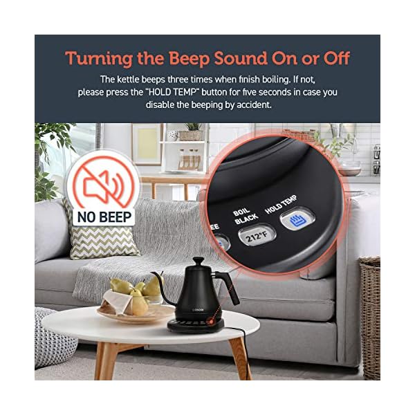 COSORI Electric Gooseneck Kettle with 5 Variable Presets, Pour Over