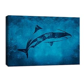 Abstract Shark Painting Artwork for Framed