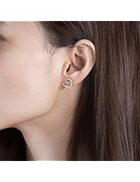 S.Leaf - Pendientes de plata de ley con diseño de gato y luna, regalo para amantes de los gatos