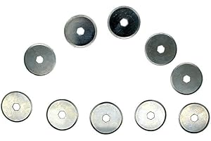 Preamer Rotary Cutter Blades 18mm, 10PCS Replacement for Fabric Leather Craft Paper Rotary Cutter Cutting