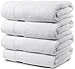 MAURA White Extra Large Turkish Cotton Luxury Bath Towels Set of 4. Ultra-Soft, Thick & Plush Towels for Bathroom - Pure White