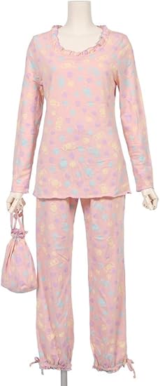 Mercy マーシー クレヨン風キャンディドット3点セットピンクfree パジャマ ルームウェアセット 通販 Amazon