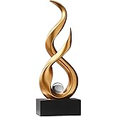 AWNR Abstract Art Deco Decor Statues for Home,Shelves,Table,Living Room, Dining Room,Modern Sculpture Decoraciones of Homes for Sale (Gold B)