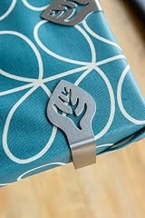 KitchenCraft Stainless Steel Tablecloth Weight Clips 4 Pack Leaf Design 6x5 cm view 3