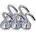 10L0L 5 Neodymium Hook Magnets-Each Holds up to 12 Pounds, Silver