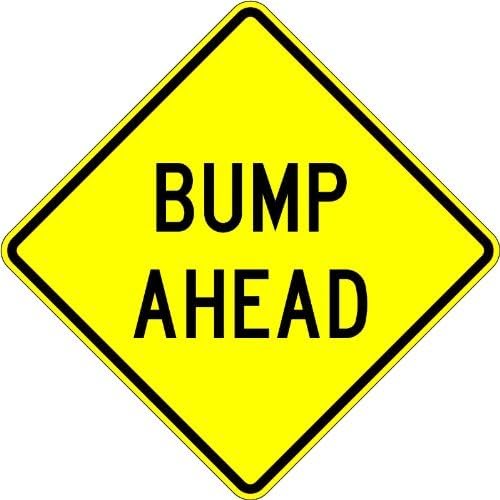 Bump Ahead Sign Aluminum Metal Sign Outdoor Indoor Warning Signs Yard Sign Metal Tin Sign Plate Wall Plaque - 12x12 In