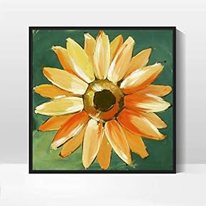 Framed Canvas Wall Art for Living Room, Bedroom Daisy Theme Canvas Prints for Home Decoration Ready to Hang - 16x16 inches
