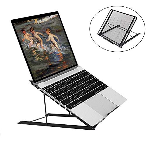 YCOCO Adjustable Laptop Stand and Riser,Mesh Ventilated op Holder,Fully Collapsible, Supports up to 44lbs,Suitable for 17.3 Inch Laptop Ablet,Artboard and Light Box Pad