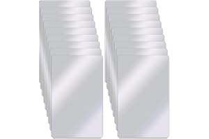 Gvhntk 16Pcs School Shatter Proof Plastic Mirrors 4 x 6 Inch Self Adhesive Acrylic Mirror Small Flexible Mirror Sheets Wall Stickers Round Corners Double Sided Protective Film Supply for Classroom