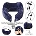 Royal Rest Memory Foam Travel Pillow with Sleep Mask, Earplugs, Carry Bag Velour Cover