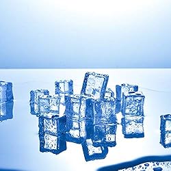 HUIANER Acrylic Ice Cubes Square Shape, Glass