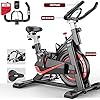 Fnova Exercise Bike Indoor Cycling for Home/Gym Use with Heart Rate Monitor, LCD Display, Pulse Sensors, Super Mute, UK…