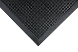 NoTrax T28 SBR Rubber Finger Scrape Entrance Mat, for Wet and Dry Areas, 16" Width x 24" Length x 3/8" Thickness, Black