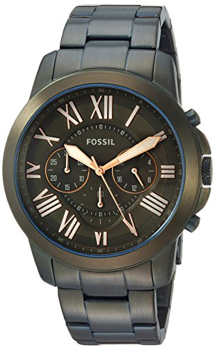 Fossil Men's 'Grant' Quartz Stainless Steel Casual Watch, Color:Green (Model: FS5375)