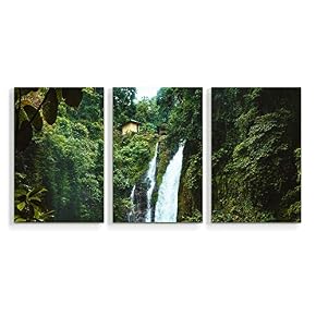 Waterfall in Deep Forest of Croatia Painting Artwork...