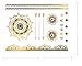 Terra Tattoos Gold Black Metallic Temporary Tats 75+ Vintage Designs Floral, Mandalas, Vines, Roses Waterproof Nontoxic Lasting Perfect for Beach, Festivals, & more!