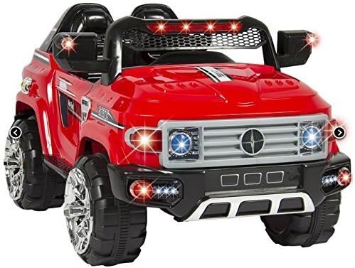 Cars Toys-Premium 12V MP3 Kids Ride on Truck Car R/c Remote Control, LED Lights, AUX and Music-Color Red-Great Fun For Your Child-100% Guaranteed!