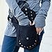 Cotton Practical Fannypack Waistbag Travel Utility Belt-Black