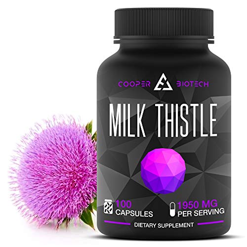 Organic Milk Thistle Extract Capsules 100 Capsules 1950 Milligrams