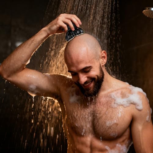 MAXGROOM 7D Shaver Head Bald Absolute Zero 2 Speed 7700 & 6600 RPM, Men's Electric Hair Shaver 0.01 mm, Shaver Hair, Waterproof with LED Display 120 Minutes Battery Life