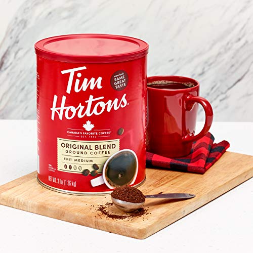Tim Hortons Original Blend, Medium Roast Ground Coffee, 100 Arabica