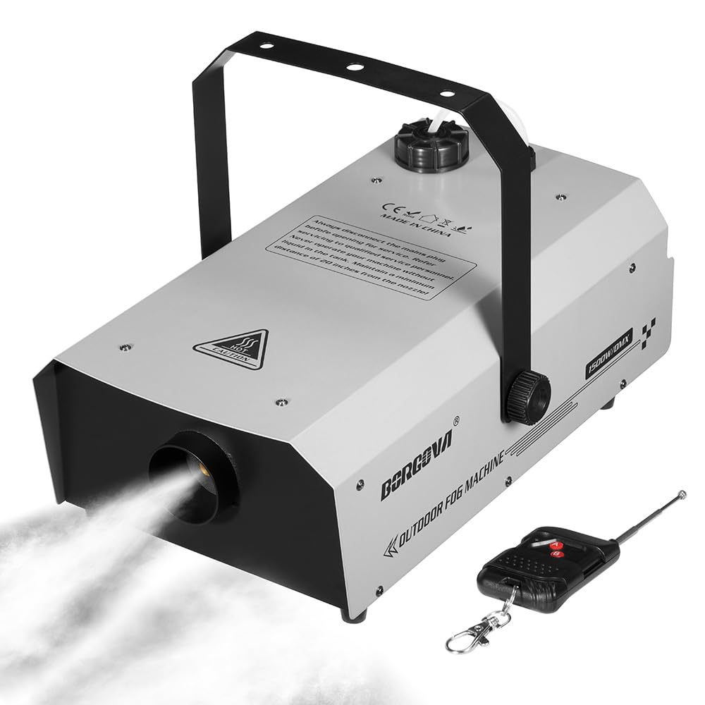 Photo 1 of Fog Machine 1500W with DMX, Wireless Remote & Timer Function – Professional Outdoor Waterproof Smoke Machine for Stage DJs, Halloween, Parties, Concerts, Events