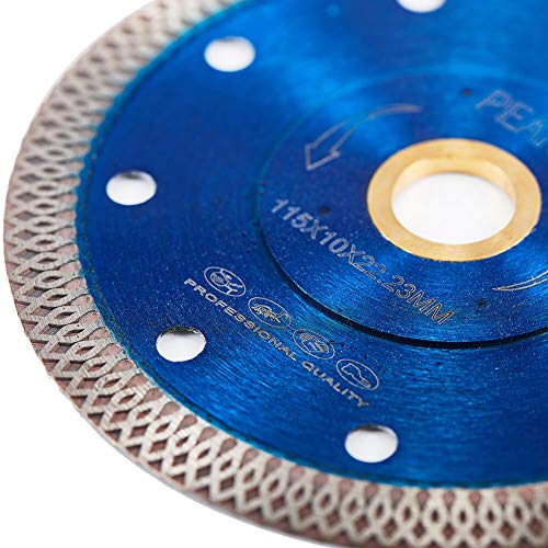 Peakit Tile Cutter Blade 4.5 Inch Porcelain Diamond Blade Ceramic Cutting Disc Wheel for Angle Grinder, Reversible Color - Thumbnail 5