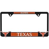 Collegiate Alumni Black Metal Premium License Plate 3D Frame (Texas)