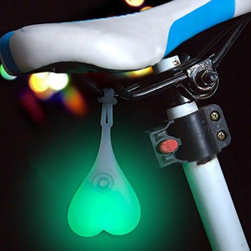 Crtch Bike Balls Tail Light, Bicycle Rear Light Waterproof Warning Taillight Cycling LED Night Back Flashlight (Green)