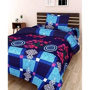 Pridhi Premium Cotton Single Bed Sheet with One Pillow Cover